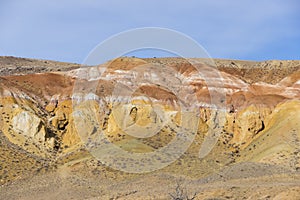 Landscape of Kizil Chin, a place called Mars in Altay mountains